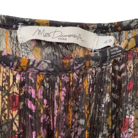 Mes Demoiselles sheer chiffon boho blouse 42 XL - Picture 6 of 7
